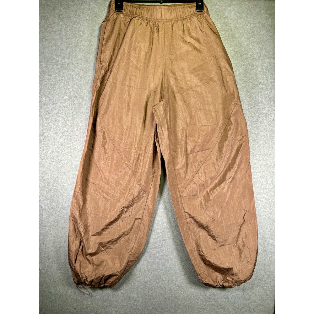 Athleta Daybreak Parachute Jogger Pants Medium Brown Nylon Gorpcore Track Baggy